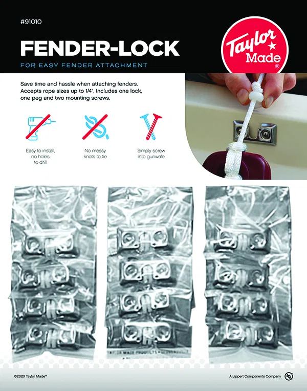 91010 – TAYLOR MADE Point Of Purchase Display, Fender Lock Display Stand-Up Countertop 12 Pieces